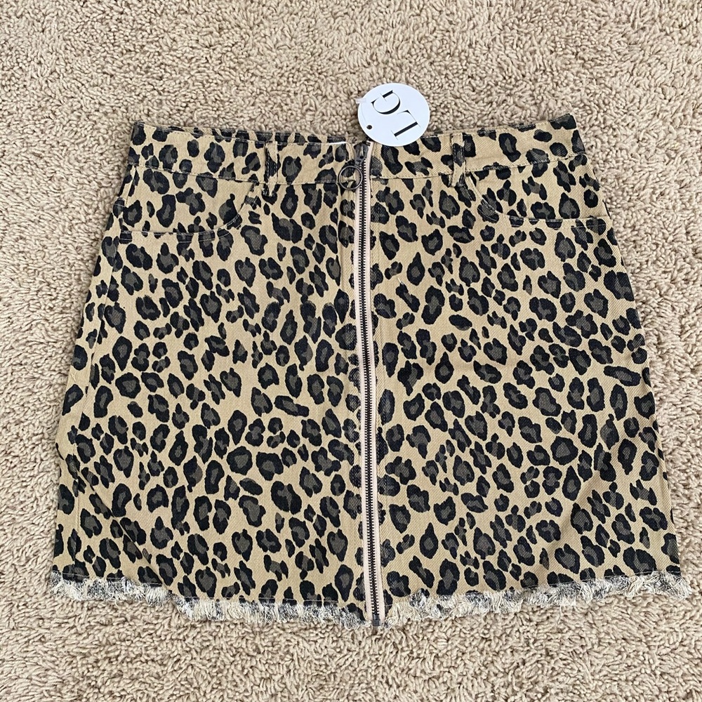 Luca $ Grae Tesoro Leopard Skirt